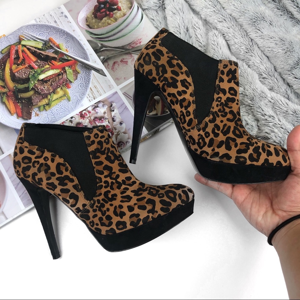 GUESS Leopard Print ankle boots